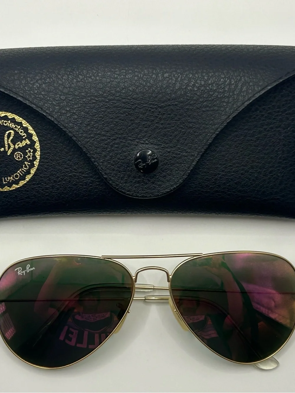 Ray-Ban RB3025 Gold Frame with Green Gradient Lenses Aviator Sunglasses